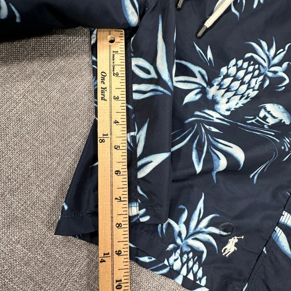 Polo Ralph Lauren Kailua Swim Trunks Mens XXL Black Pineapple Lined Shorts NEW